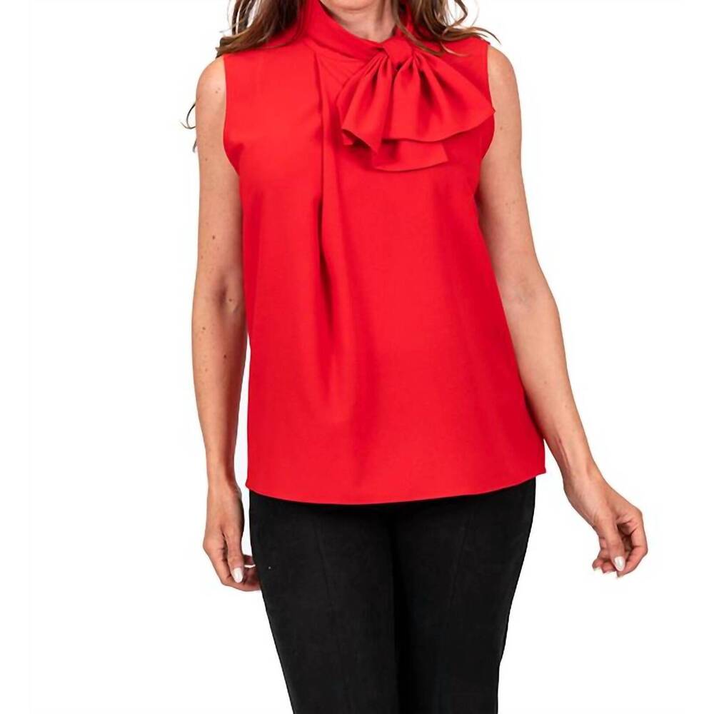 NEW SCAPA sleeveless ribbon top in red